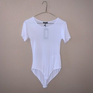 Nasty Gal White Tee Bodysuit